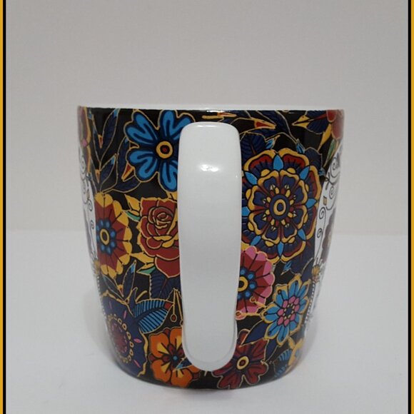NEW RARE Williams Sonoma Halloween Day of the Dead Mug 14.75 OZ Porcelain - Picture 3 of 5